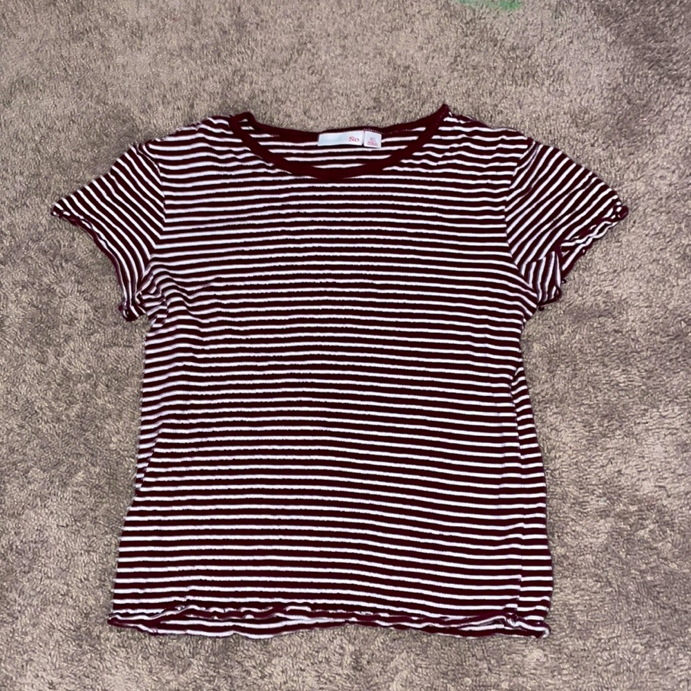 Striped (sorta) cropped shirt